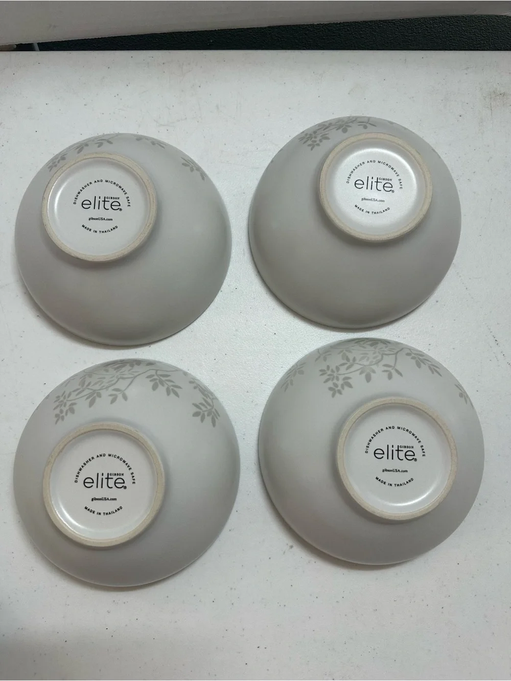 Set of 4 Soup Cereal Salad Bowls Gibson Elite 6” NWOT